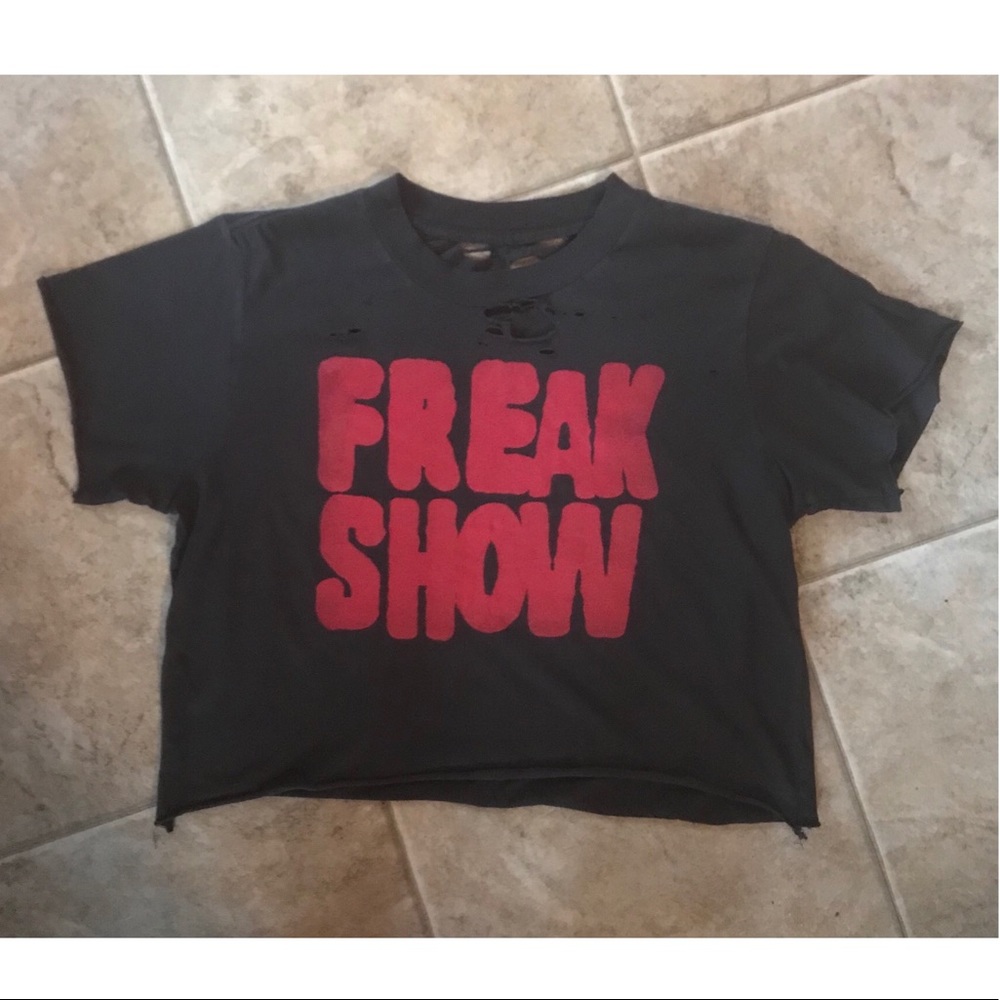 NWOT BLACK LOCAL BOOGEYMAN FREAK SHOW CROP SIZE M